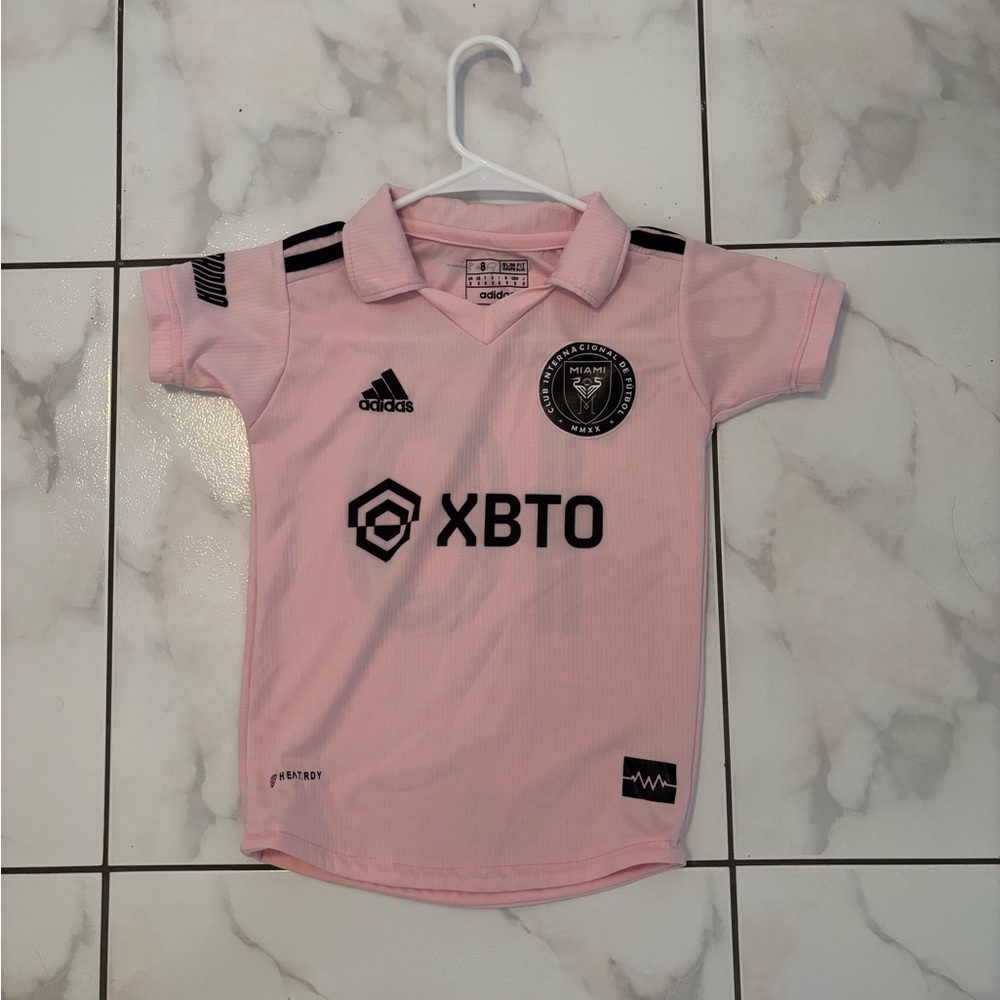 Messi Adidas Kids Light Pink Soccer Jersey